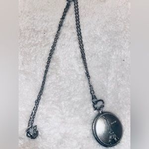 OS Silver locket necklace